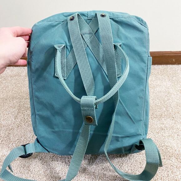 Fjallraven Sage Green Kanken Backpack Zip Top Adjustable Straps VGUG - Picture 4 of 8